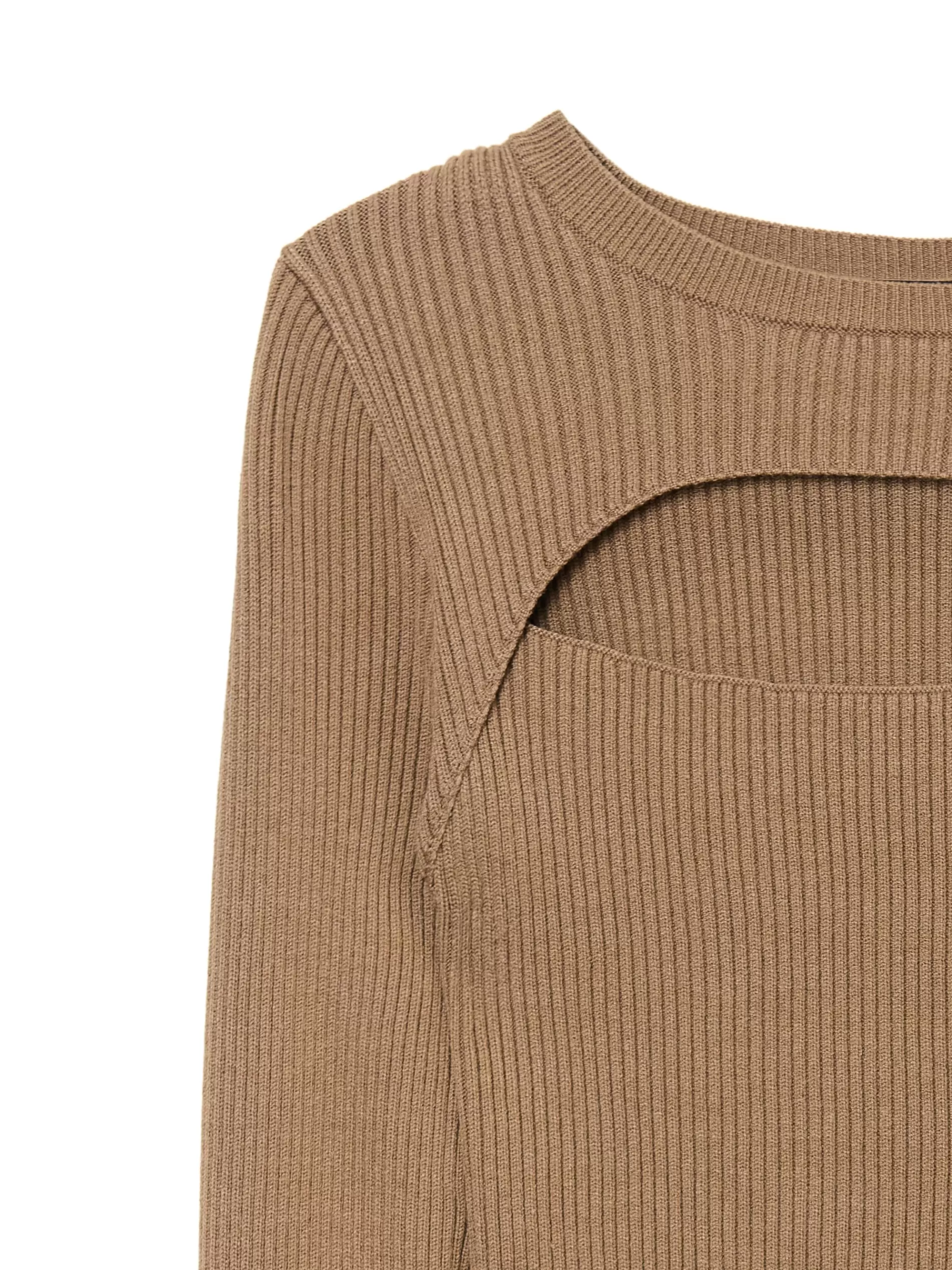 Cropp Swetry | sweter z wycięciem z przodu beżowy
