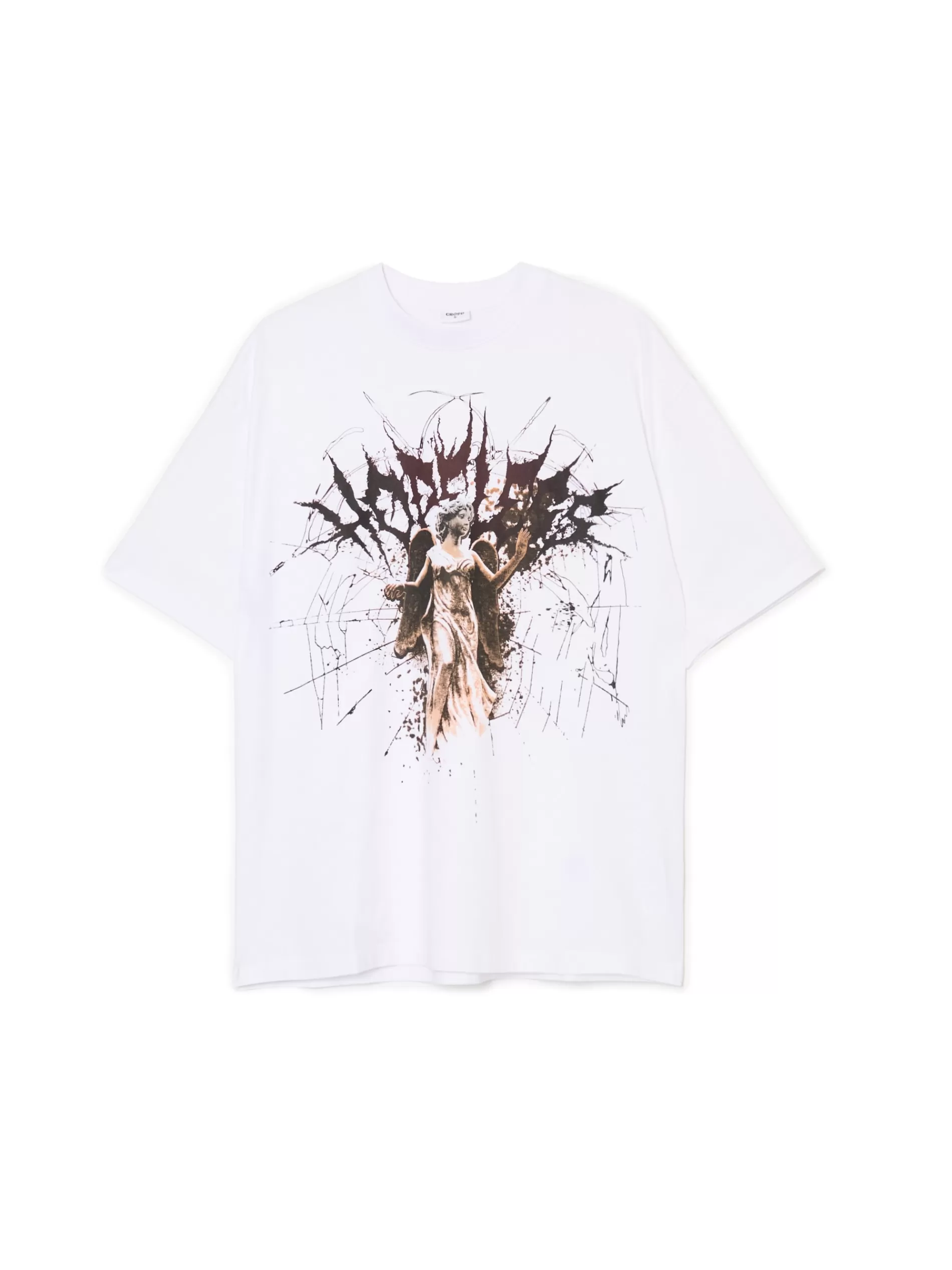 Cropp Unisex | Unisex | Biała koszulka z nadrukiem rzeźby UNISEX biały