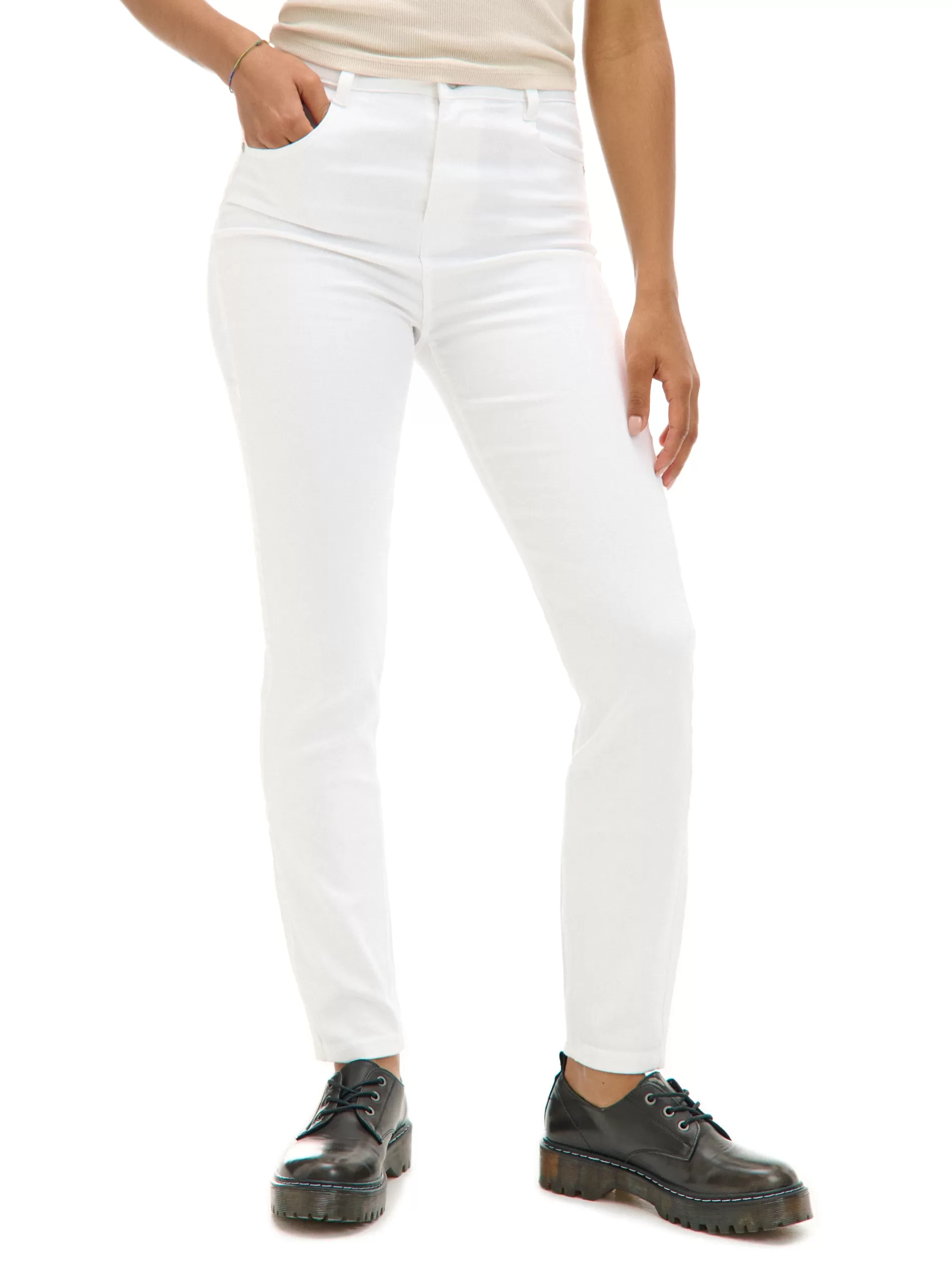 Cropp Jeansy | Białe jeansy skinny biały