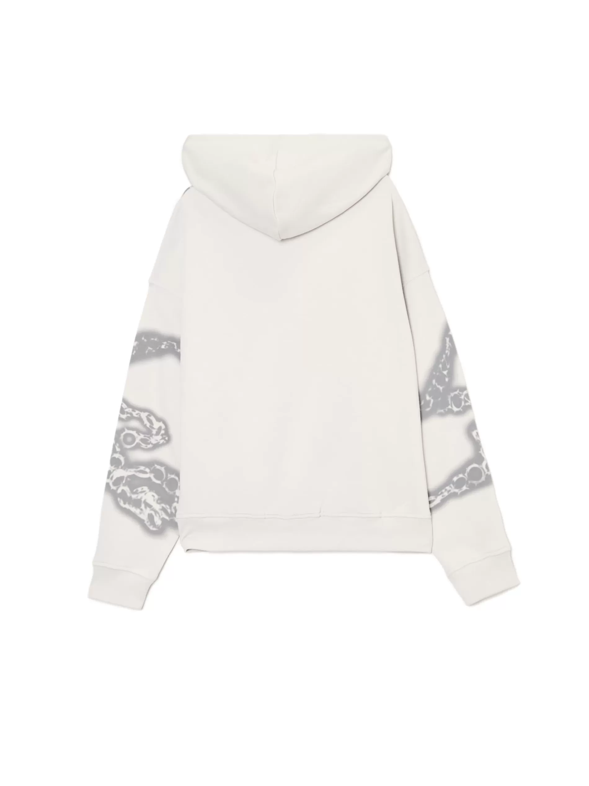 Cropp Unisex | Unisex | Bluza hoodie z motywem łańcucha UNISEX jasnyszary