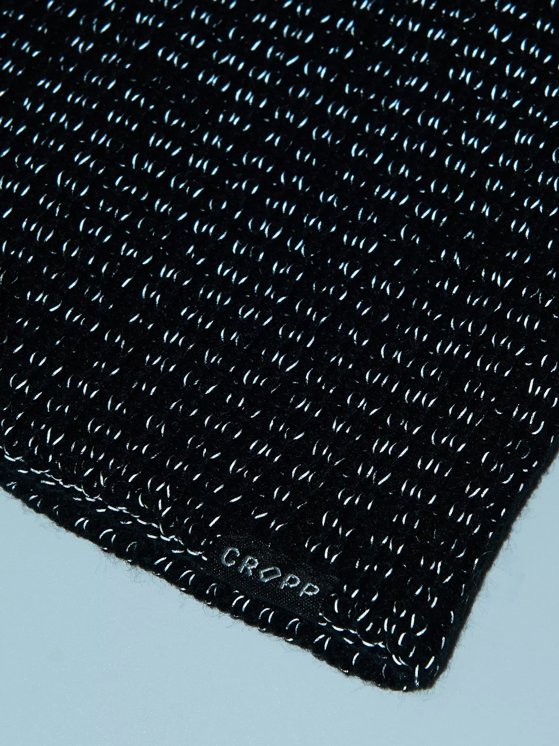 Cropp Czapki | Czapka beanie z drobnym nadrukiem czarny