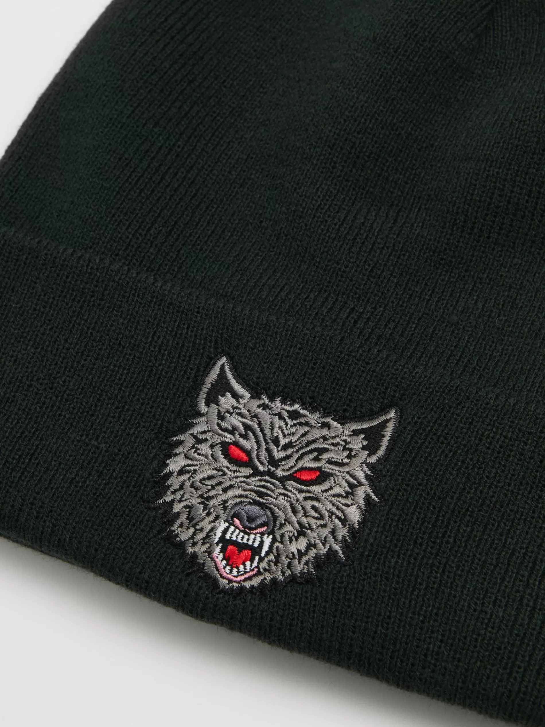 Cropp Czapki | Czapka beanie z naszywką wilka szary
