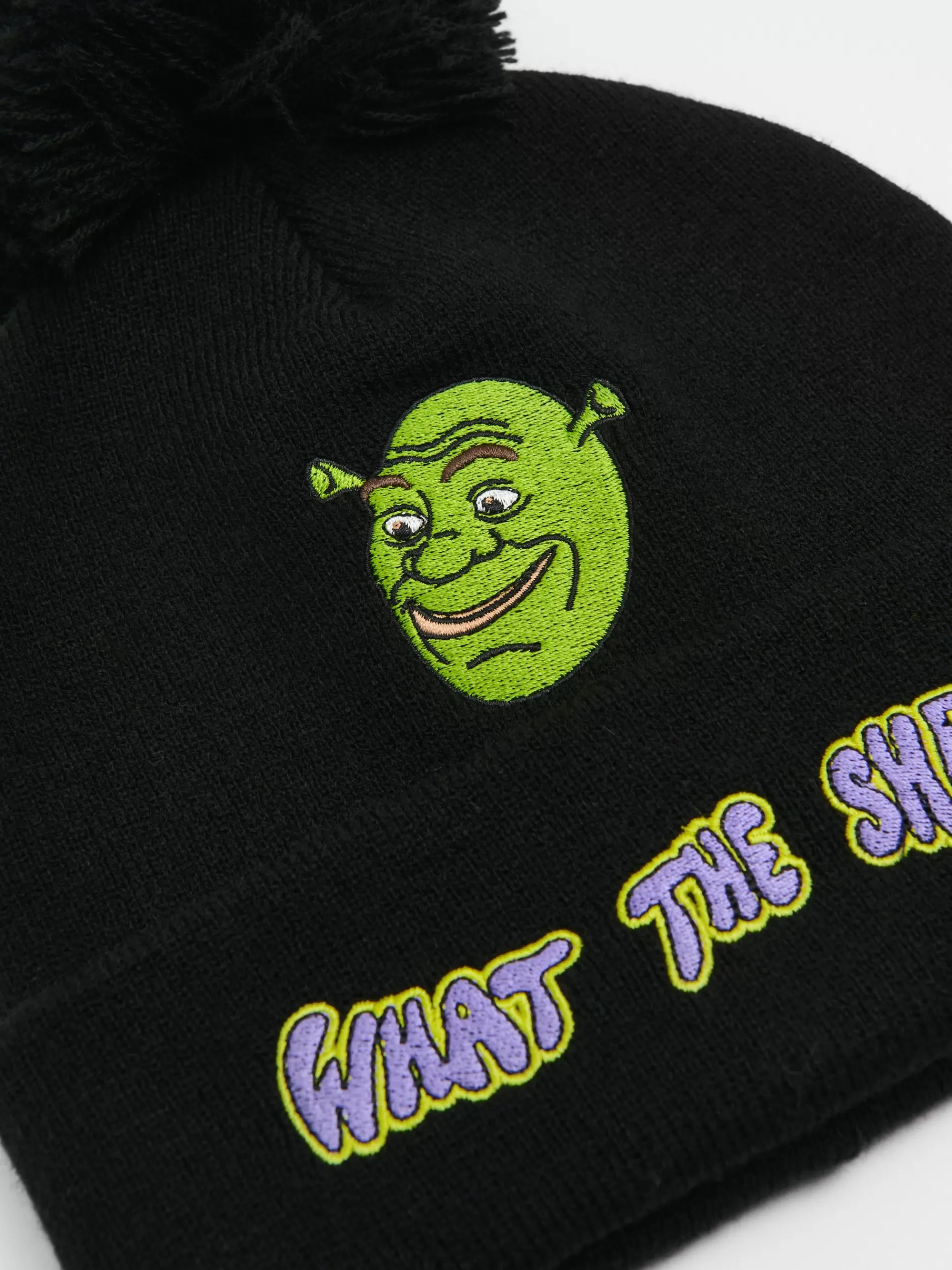 Cropp Czapki | Czarna czapka beanie Shrek czarny