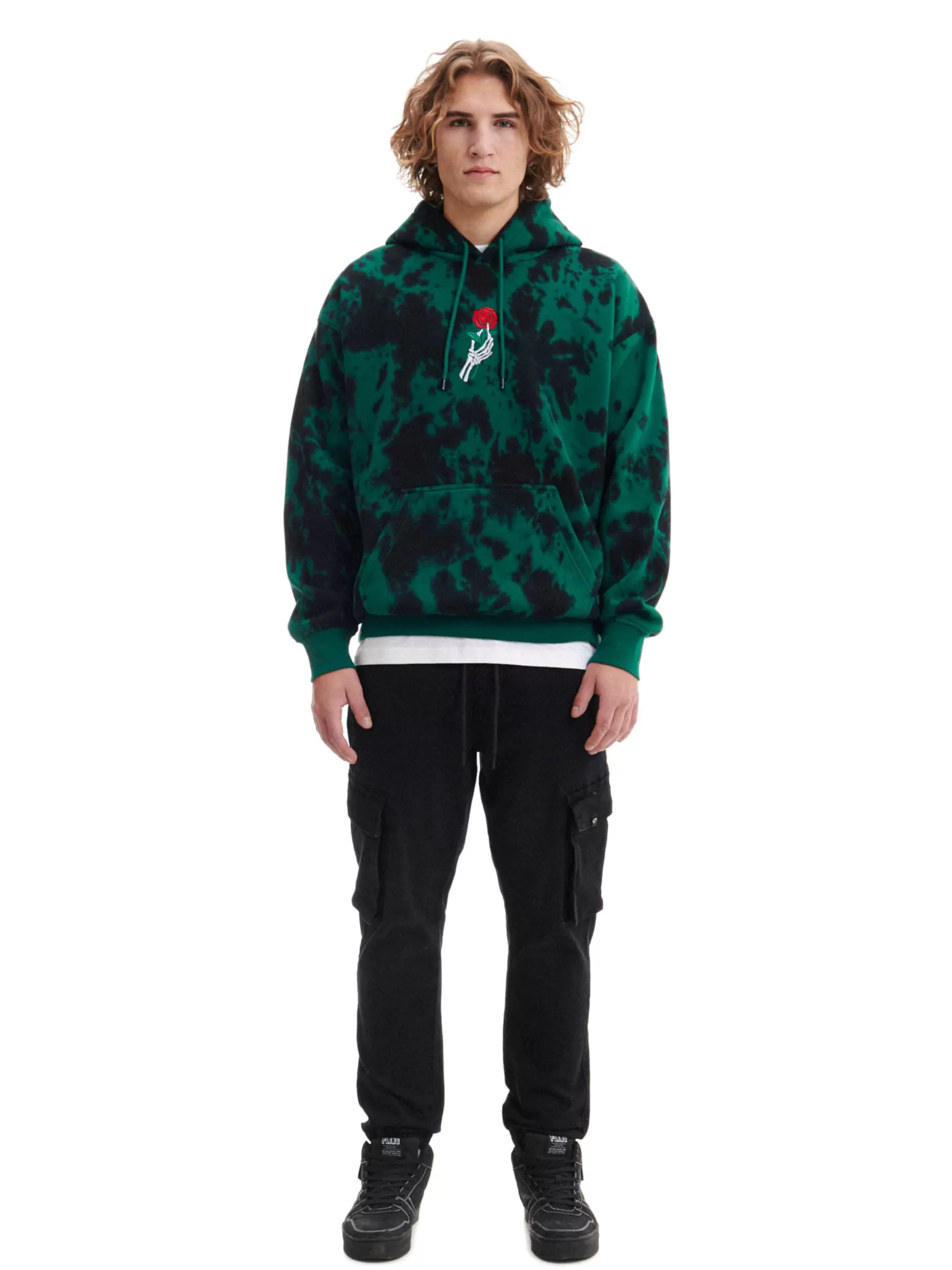 Cropp Jeansy | Czarne jeansowe joggery cargo czarny