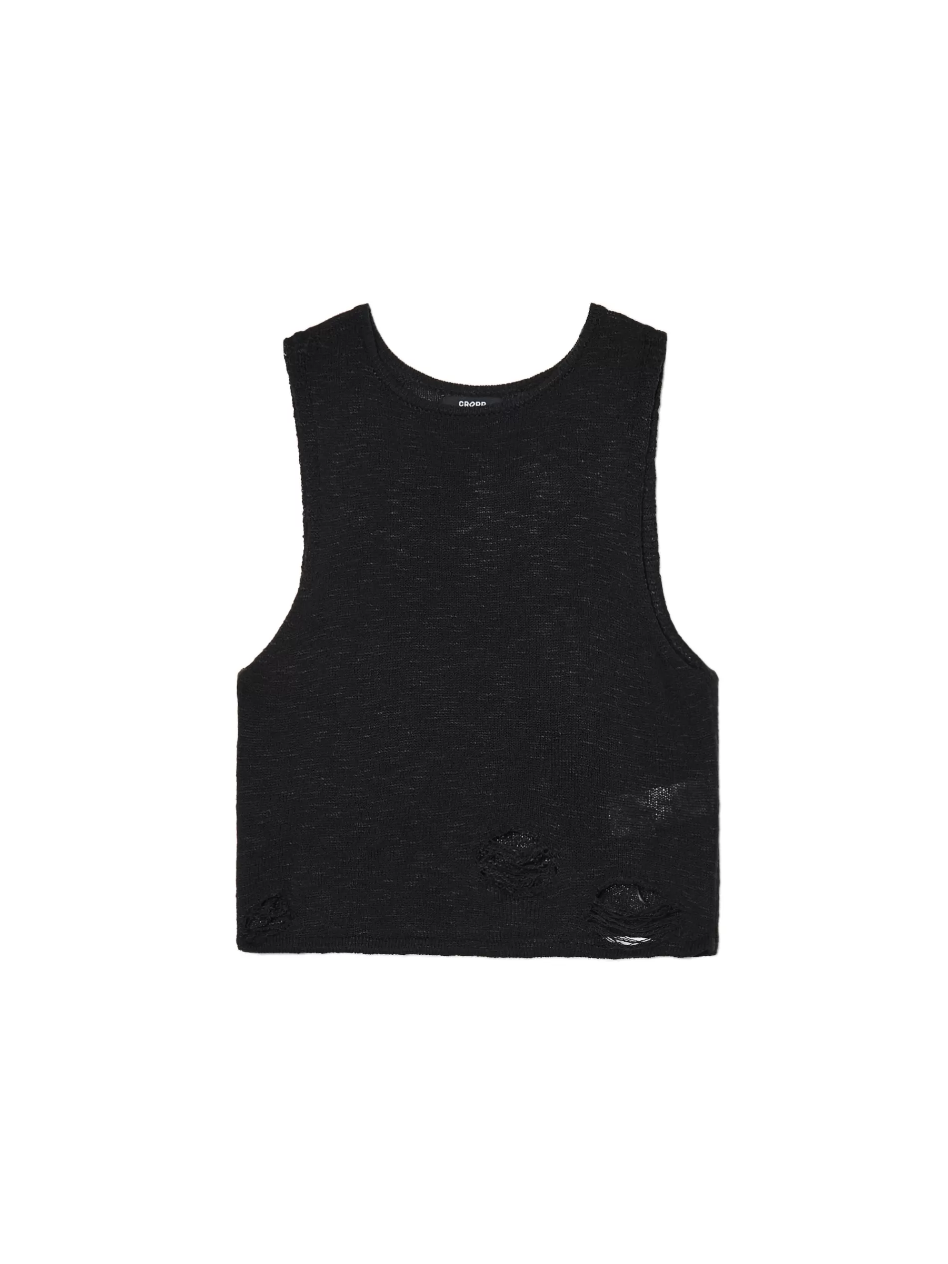 Cropp Swetry | top z dzianiny czarny