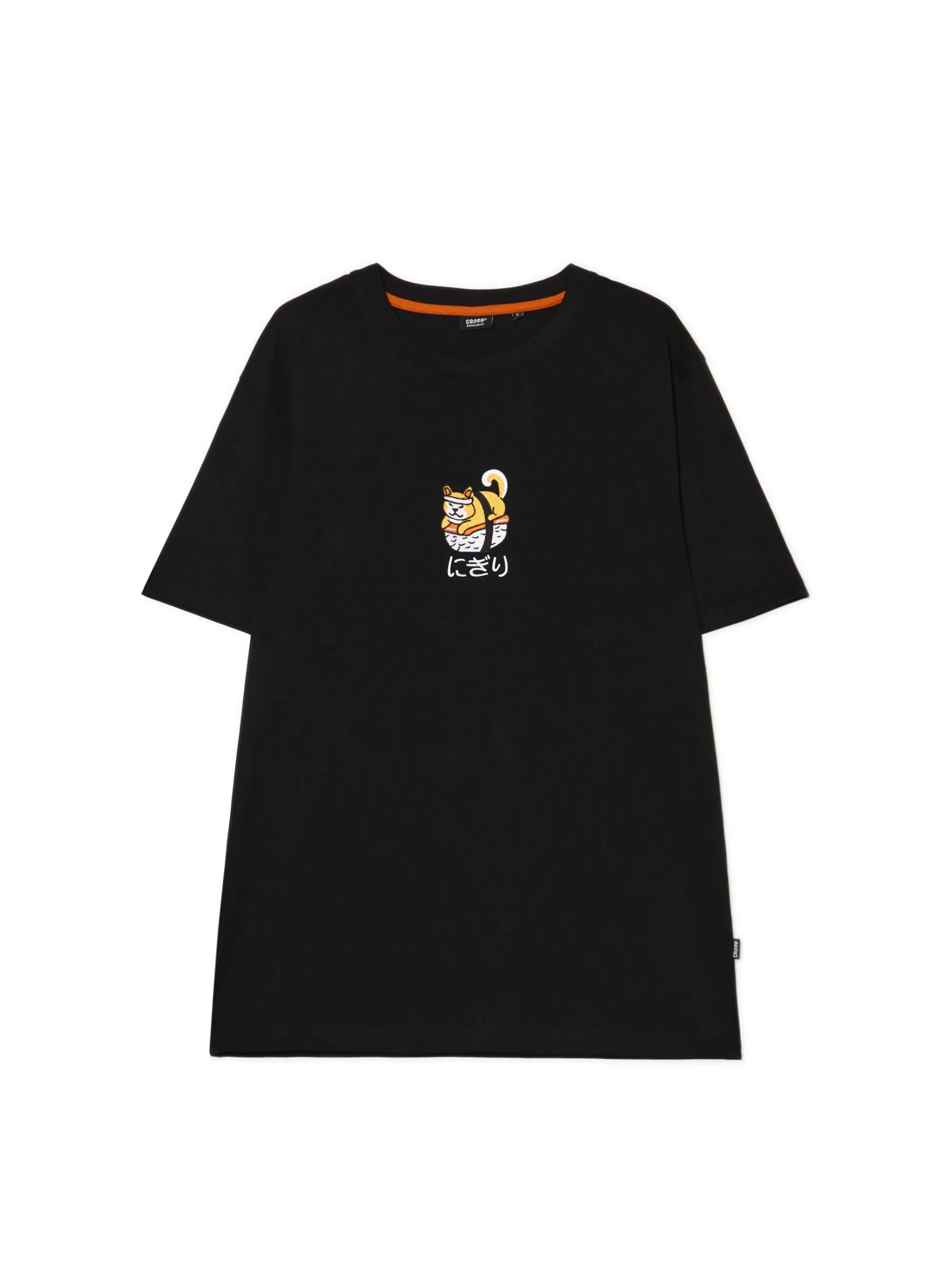 Cropp Koszulki | t-shirt z haftem czarny
