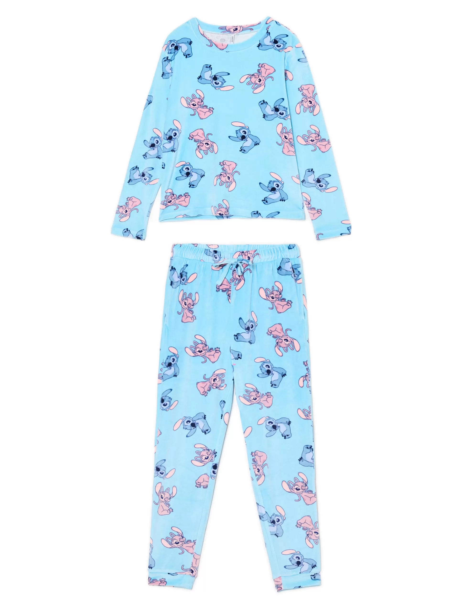 Cropp Piżamy | Dwuczęściowa piżama Stitch i Andzia błękitny