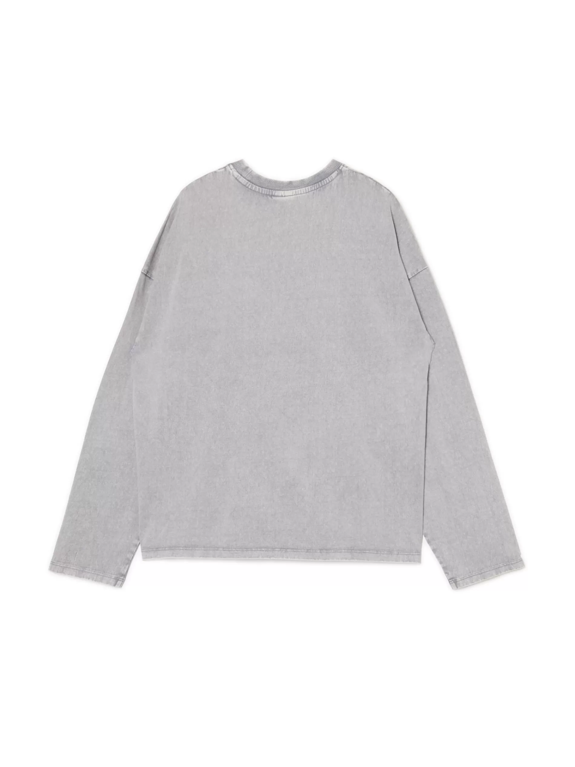 Cropp Unisex | Unisex | Gładki szary T-shirt longsleeve UNISEX jasnyszary