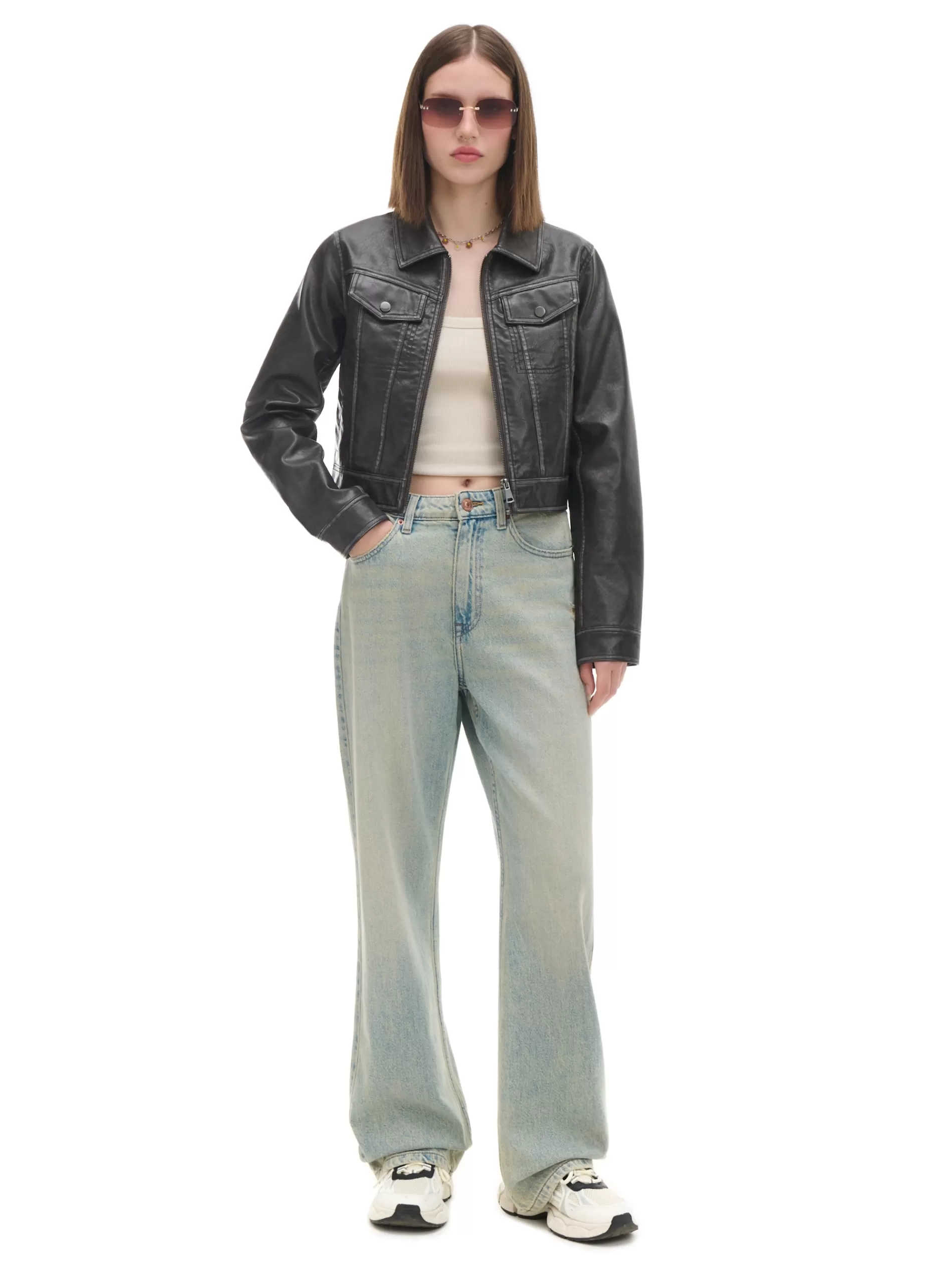 Cropp Jeansy | Jasne jeansy baggy niebieski