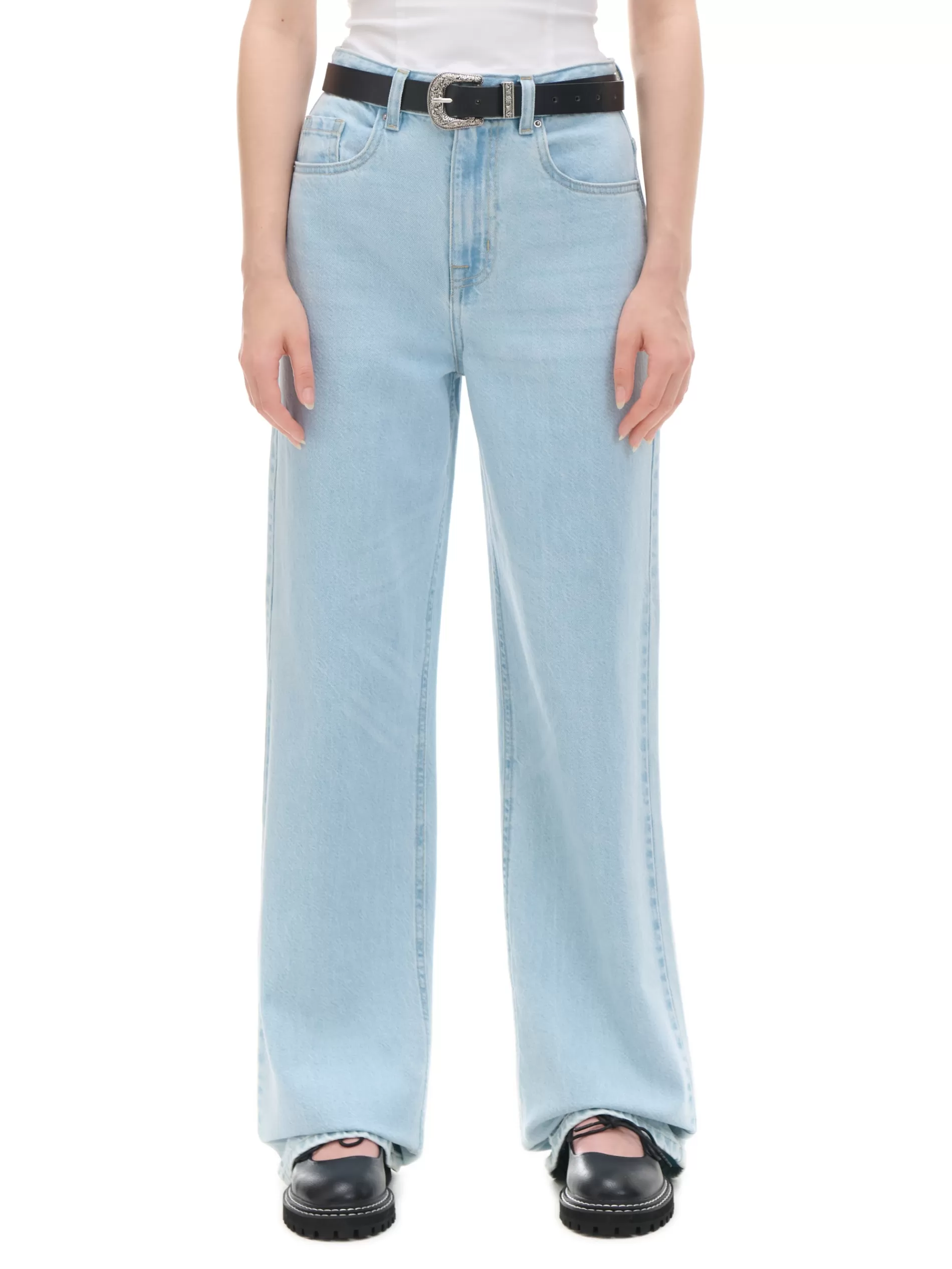 Cropp Jeansy | Jasne jeansy wide leg TALL niebieski