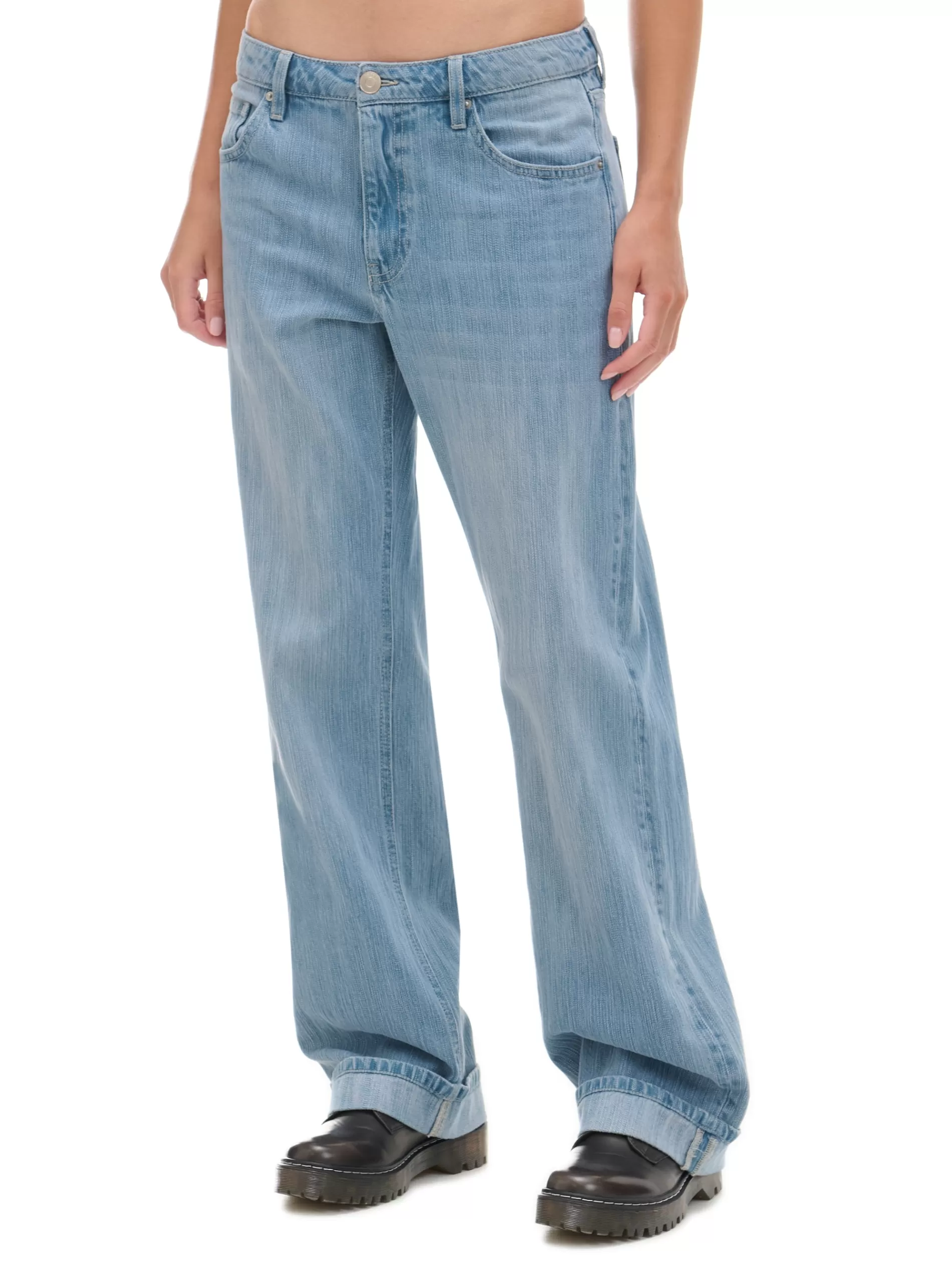Cropp Jeansy | Jeansy baggy w stylu vintage niebieski