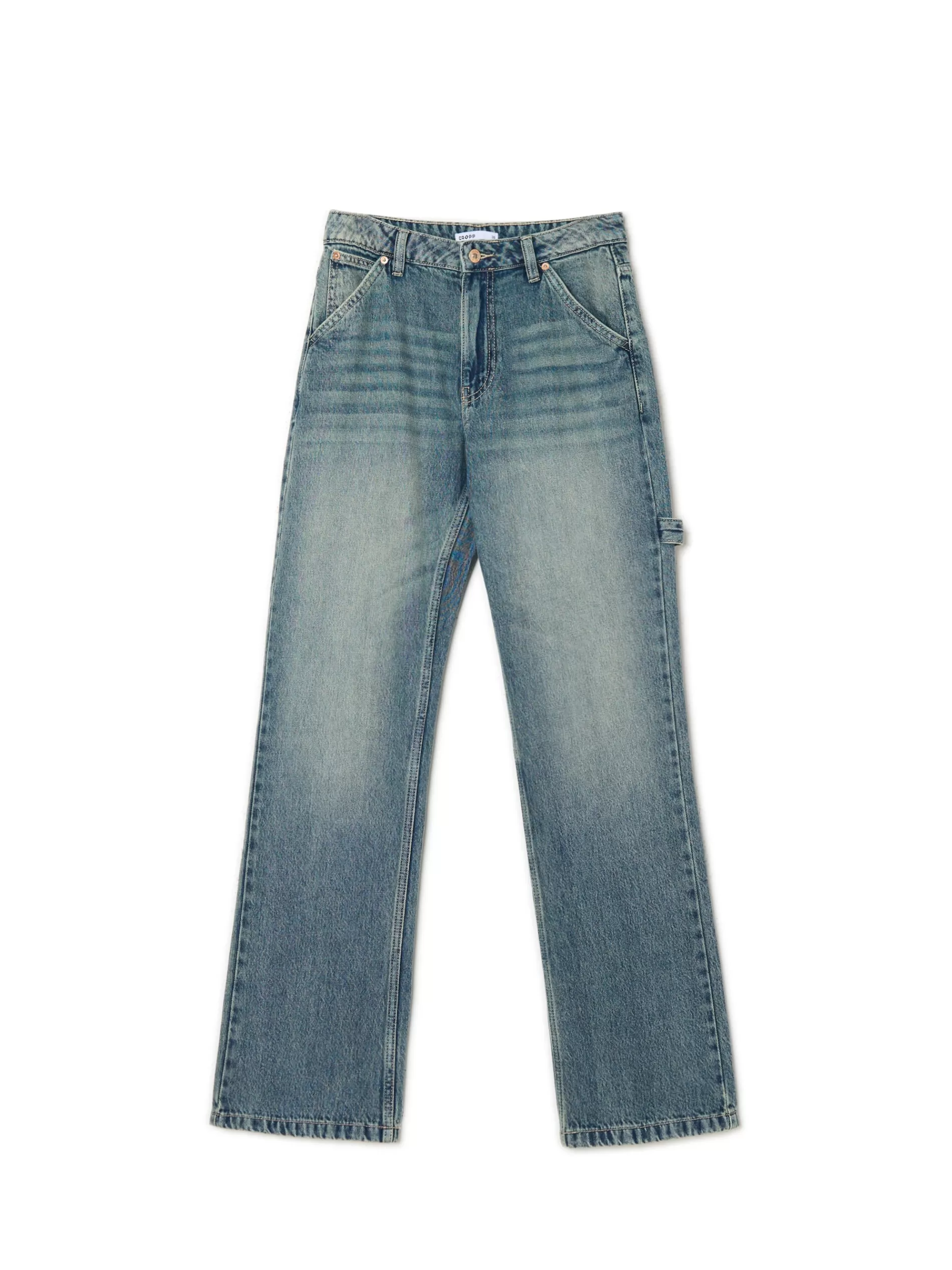 Cropp Jeansy | Jeansy straight w stylu retro niebieski