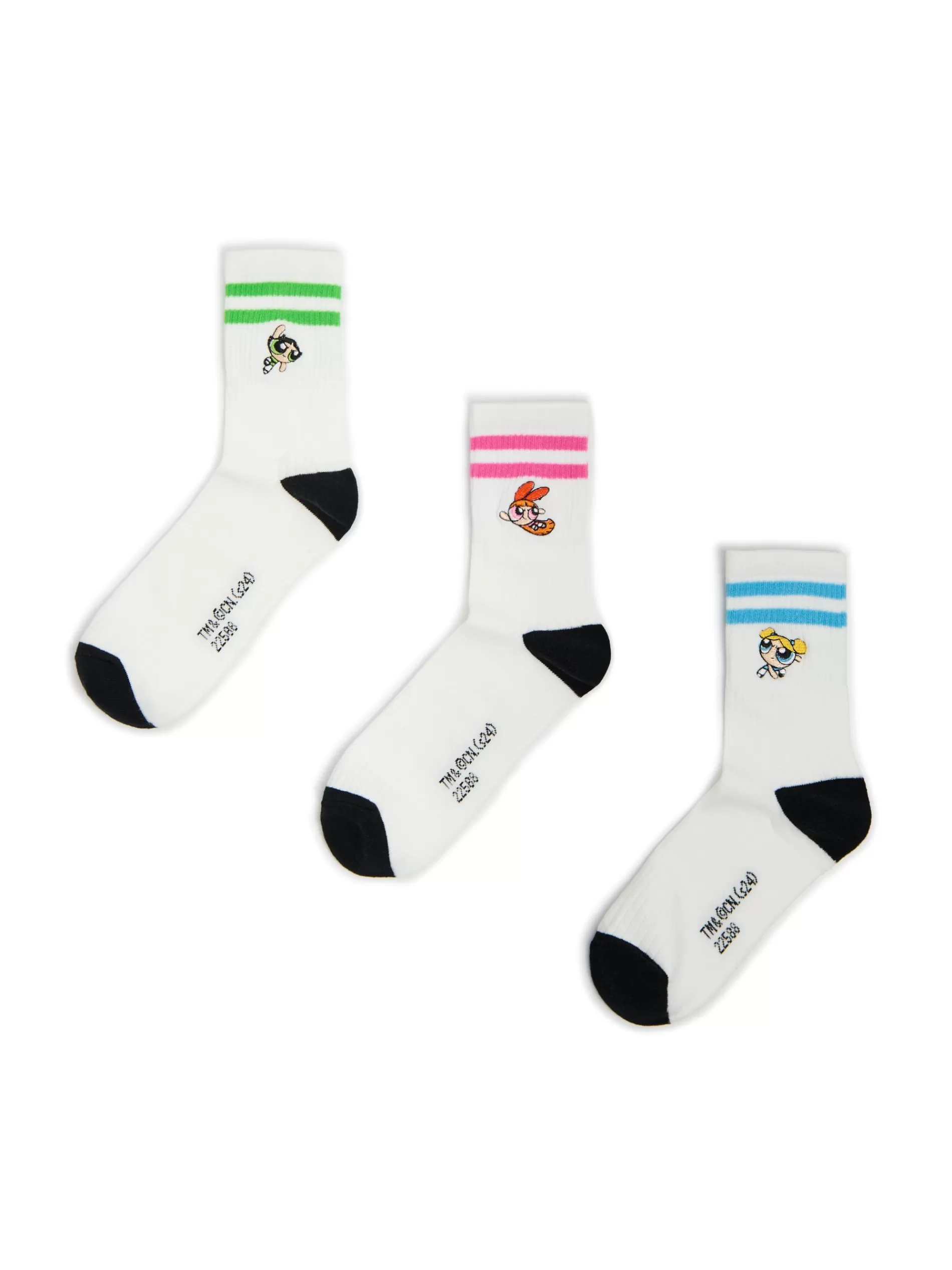 Cropp Skarpety, Rajstopy | 3 pack skarpet The Powerpuff Girls biały