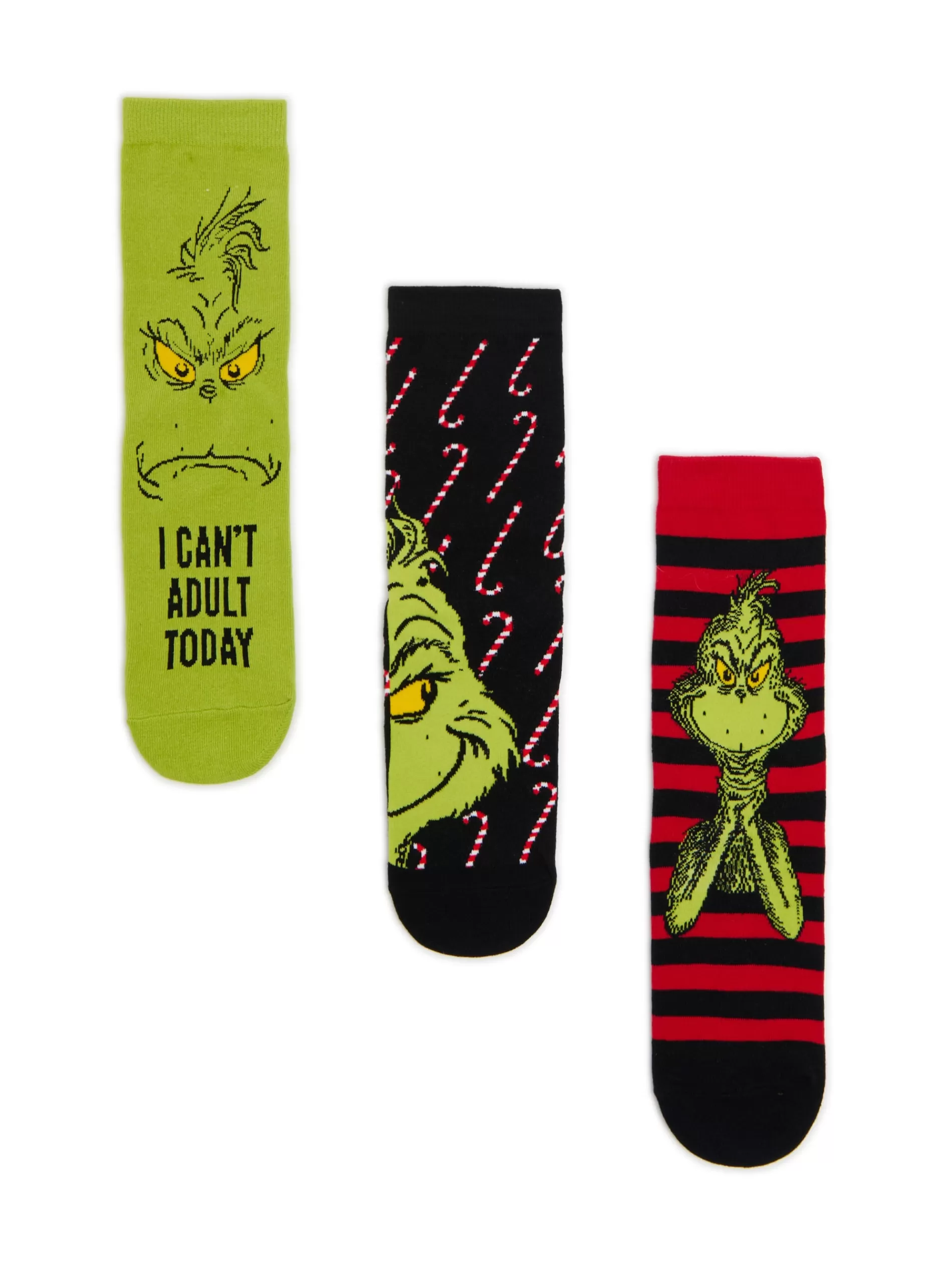 Cropp Akcesoria Świąteczne | Skarpetki | 3 pack świątecznych skarpet Grinch zielony