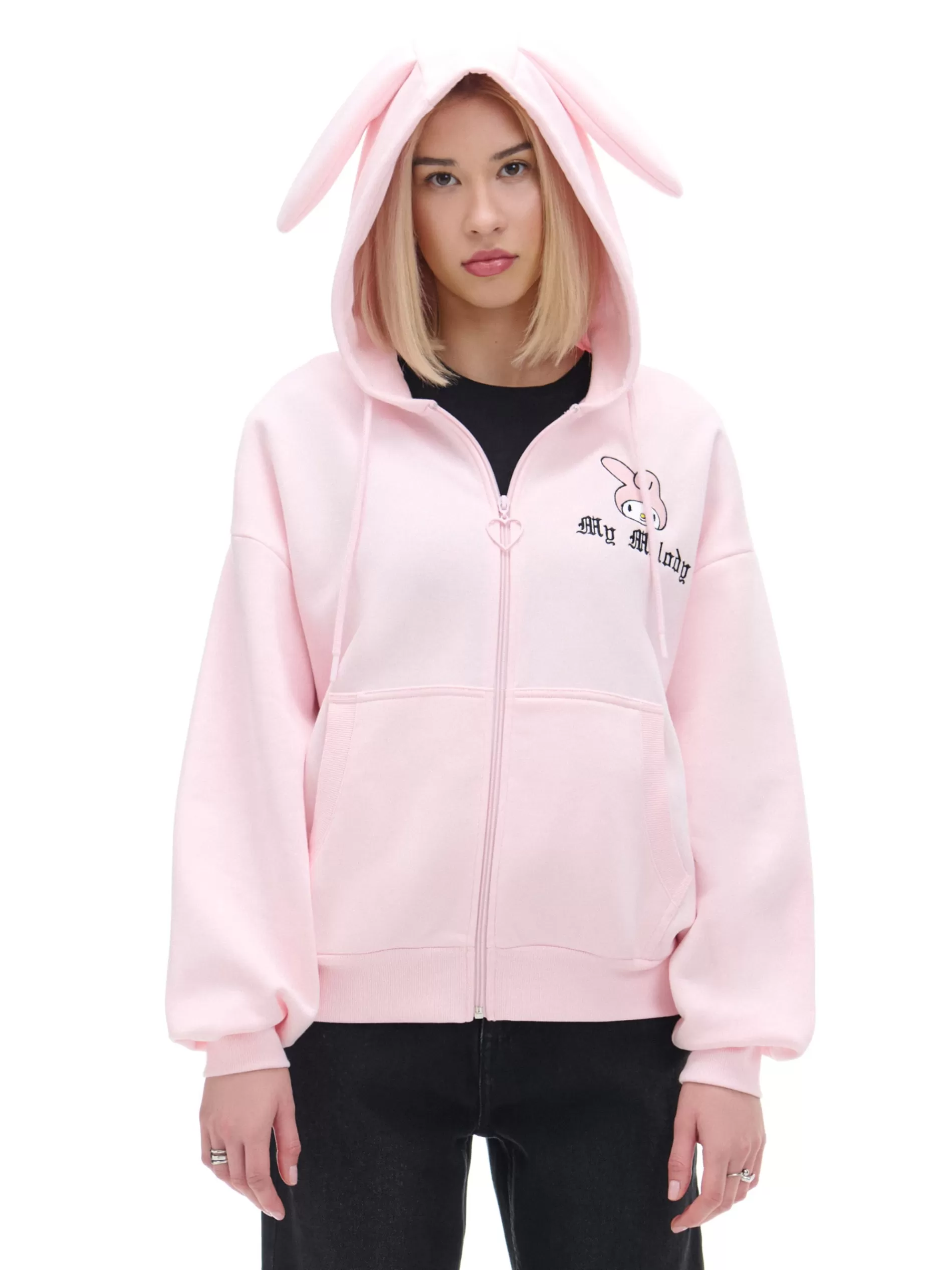 Cropp Bluzy | Różowa bluza z uszami My Melody różowy