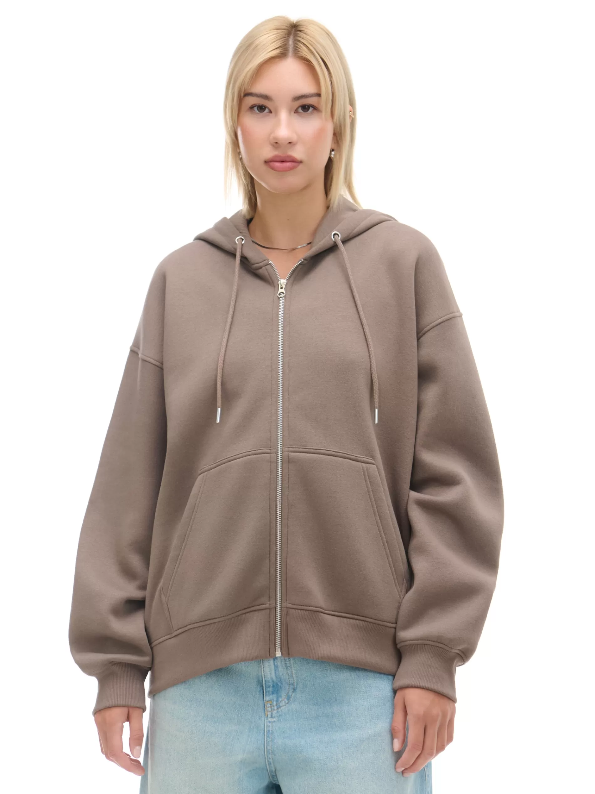 Cropp Bluzy | Rozpinana bluza oversize szary