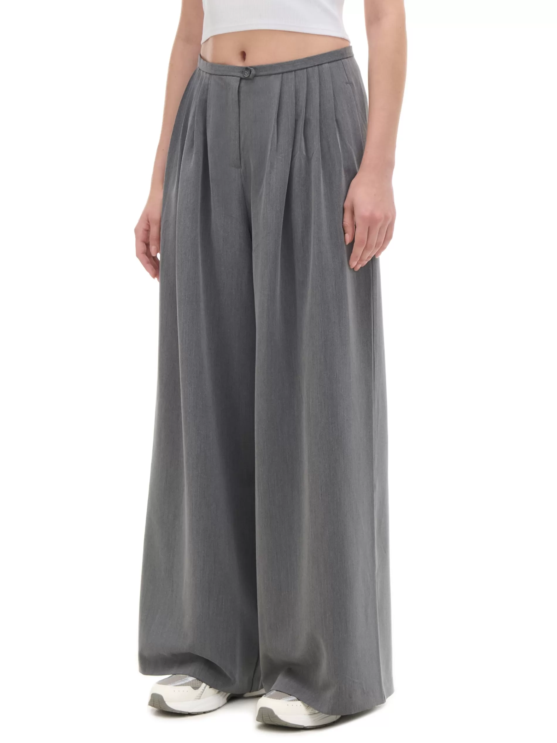 Cropp Spodnie | Spodnie wide leg szary