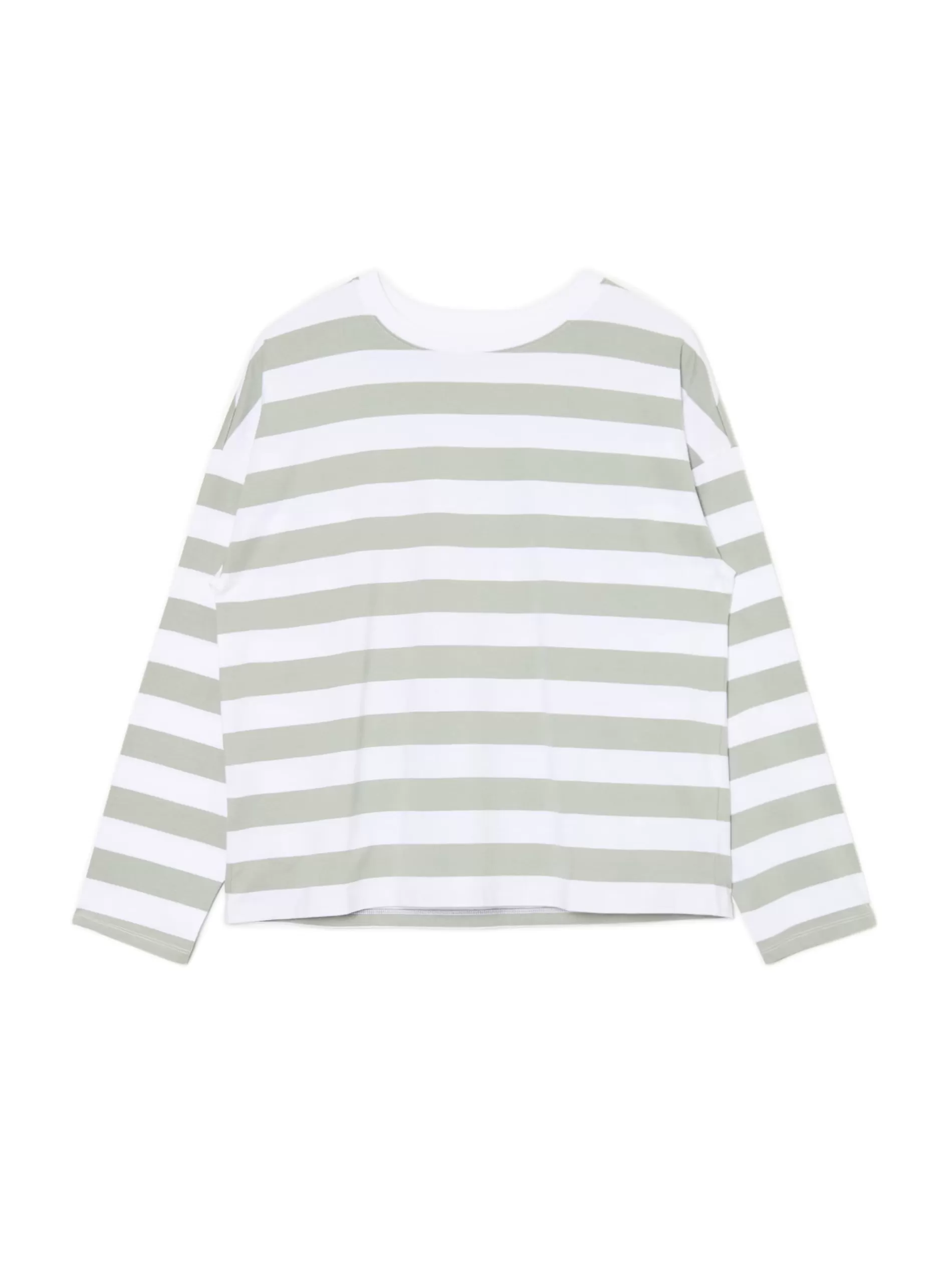 Cropp Unisex | Unisex | T-shirt longsleeve w paski UNISEX zielony
